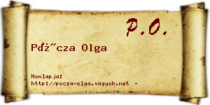 Pócza Olga névjegykártya
